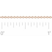 14K Rose Recycled Metal 1 mm Cable Chain by the Inch