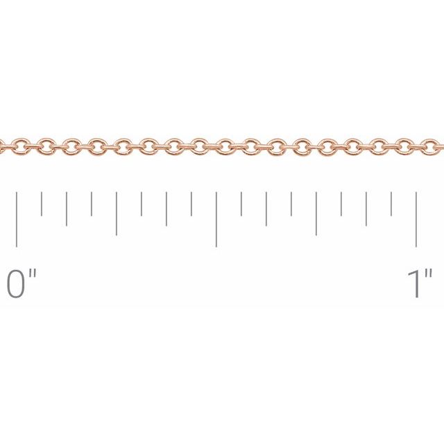 14K Rose Recycled Metal 1 mm Cable Chain by the Inch