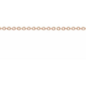 14K Rose Recycled Metal 1 mm Cable Chain by the Inch
