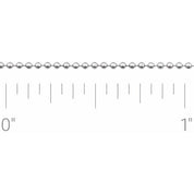 Sterling Silver 1 mm Hollow Bead Chain by the Inch