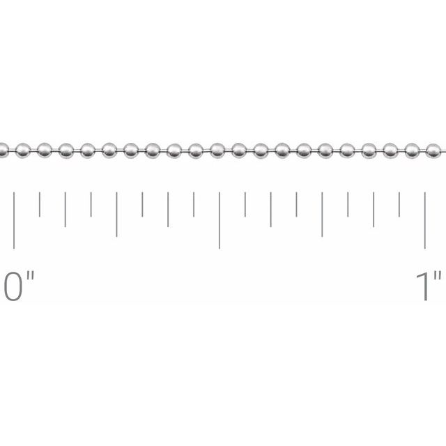 Sterling Silver 1 mm Hollow Bead Chain by the Inch