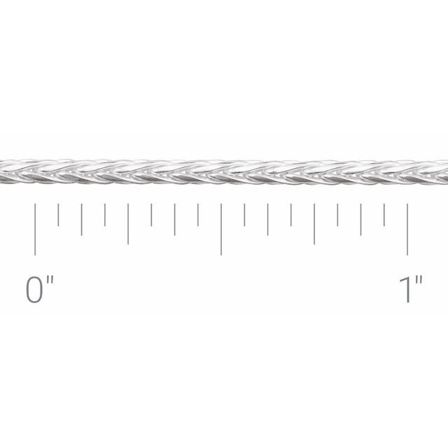 Sterling Silver Diamond-Cut Wheat Chain by the Inch