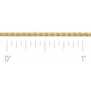 14K Yellow 1.5 mm Diamond-Cut Wheat Chain by the Inch