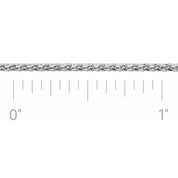 14K White 1.5 mm Diamond-Cut Wheat Chain by the Inch