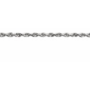 14K White 1.3 mm Diamond Cut Rope Chain by the Inch