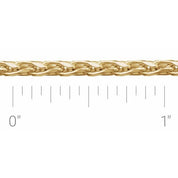 14K Yellow 2.75 mm Diamond-Cut Wheat Chain by the Inch