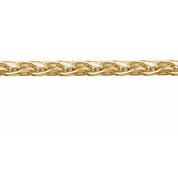 14K Yellow 2.75 mm Diamond-Cut Wheat Chain by the Inch