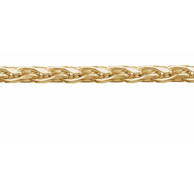 14K Yellow 2.75 mm Diamond-Cut Wheat Chain by the Inch