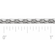 14K White 2.75 mm Diamond-Cut Wheat Chain by the Inch