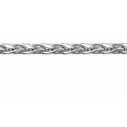 14K White 2.75 mm Diamond-Cut Wheat Chain by the Inch