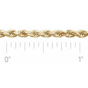 14K Yellow 2.8 mm Diamond-Cut Rope Chain by the Inch