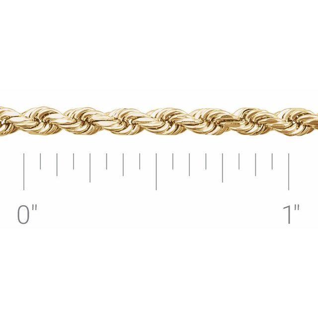 14K Yellow 2.8 mm Diamond-Cut Rope Chain by the Inch