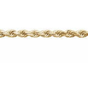 14K Yellow 2.8 mm Diamond-Cut Rope Chain by the Inch