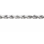 14K White 2.8 mm Diamond-Cut Rope Chain by the Inch