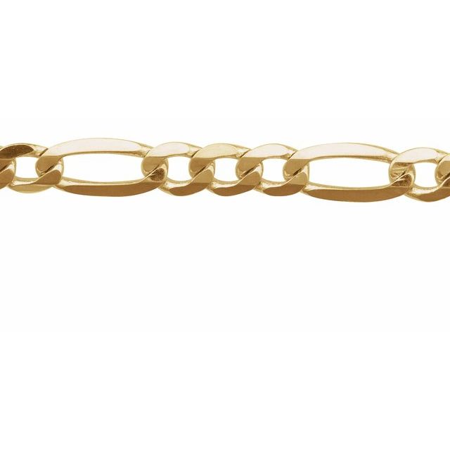 14K Yellow 4 mm Figaro Chain by the Inch
