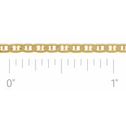 14K Yellow 2.25 mm Curbed Anchor Chain by the Inch