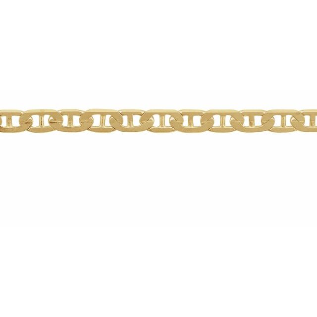 14K Yellow 2.25 mm Curbed Anchor Chain by the Inch