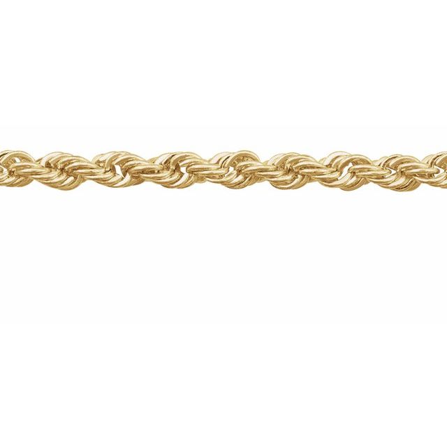 14K Yellow 2.5 mm Diamond-Cut Rope Chain by the Inch