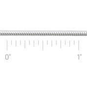 Sterling Silver 2 mm Round Snake Chain by the Inch