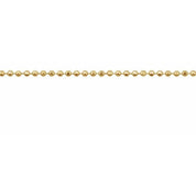 14K Yellow 1 mm Diamond-Cut Bead Chain by the Inch