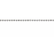 14K White 1 mm Diamond-Cut Bead Chain by the Inch