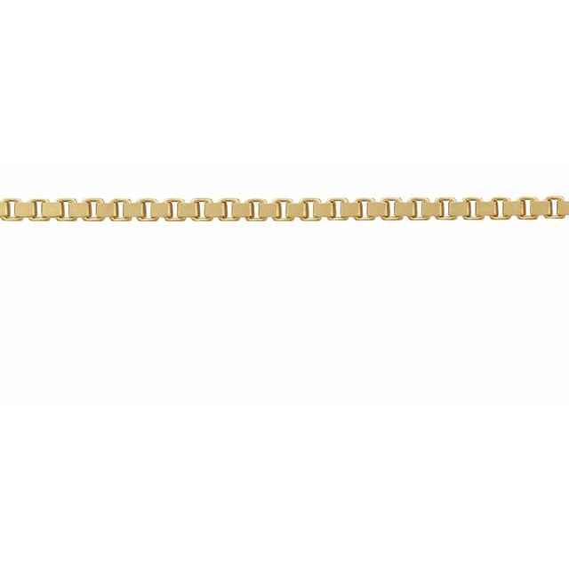 14K Yellow Recycled Metal 1.3 mm Diamond-Cut Box Chain by the Inch