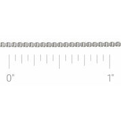 14K White Recycled Metal 1.3 mm Diamond-Cut Box Chain by the Inch