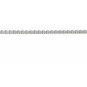 14K White Recycled Metal 1.3 mm Diamond-Cut Box Chain by the Inch