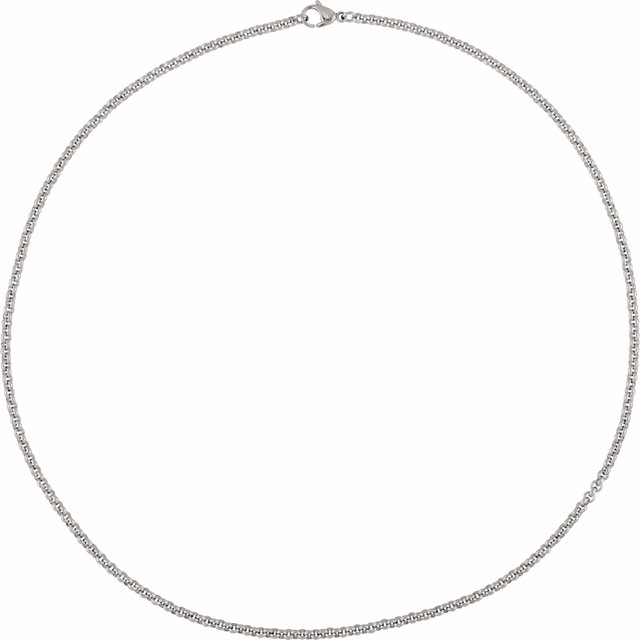 Stainless Steel 3 mm Rolo 22" Chain