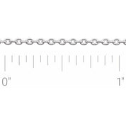 14K White 1.4 mm Cable Chain by the Inch