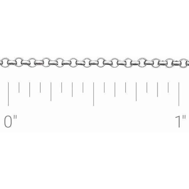 Sterling Silver 1.5 mm Rolo Chain by the Inch