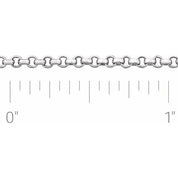 Sterling Silver 2 mm Rolo Chain by the Inch