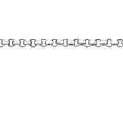 14K White 2 mm Rolo Chain in Metal Available in Various Lengths and by the Inch