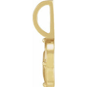 14K Yellow .015 CT Natural Diamond Water Element Charm/Pendant