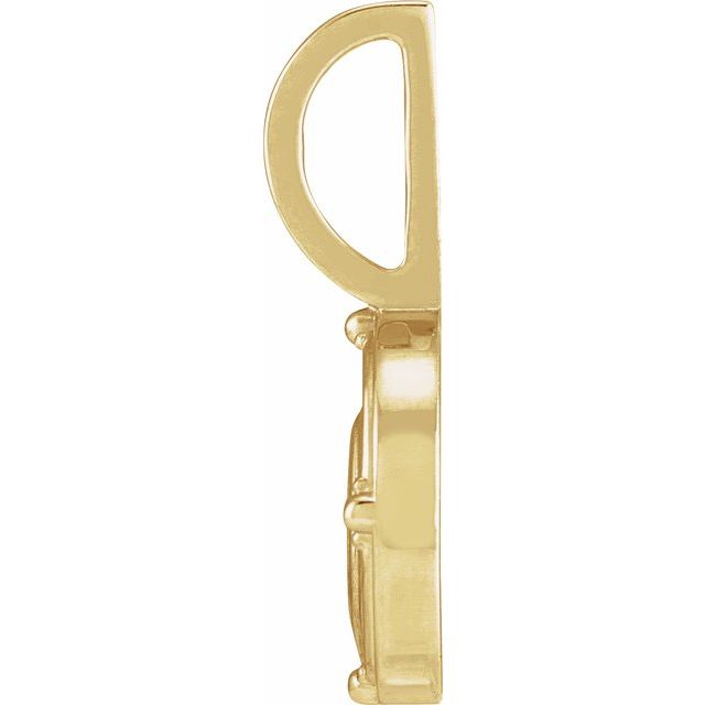 14K Yellow .015 CT Natural Diamond Water Element Charm/Pendant