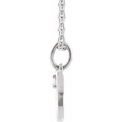 14K White .015 CT Natural Diamond Taurus Zodiac 16-18" Necklace