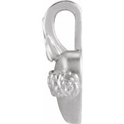 14K White Immaculate Heart Of Mary Pendant