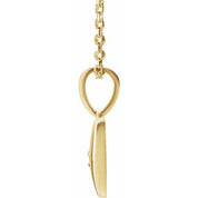 14K Yellow .015 CT Natural Diamond Heart 16-18" Necklace