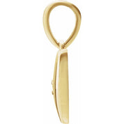14K Yellow .015 CT Natural Diamond Heart Pendant