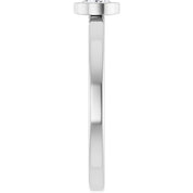 14K White 1/5 CT Natural Diamond Solitaire Bezel-Set Ring