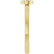 14K Yellow 1/5 CT Natural Diamond Solitaire Bezel-Set Ring