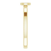 14K Yellow 1/6 CT Natural Diamond Solitaire Bezel-Set Ring