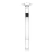 14K White 1/6 CT Natural Diamond Solitaire Bezel-Set Ring