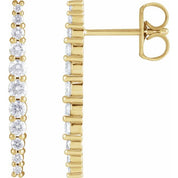 14K Yellow 3/8 CTW Natural Diamond Earrings