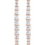 14K Rose 1/2 CTW Lab-Grown Diamond Earrings
