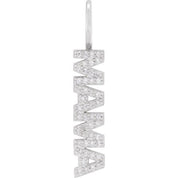 Platinum 1/10 CTW Natural Diamond Mama Charm/Pendant