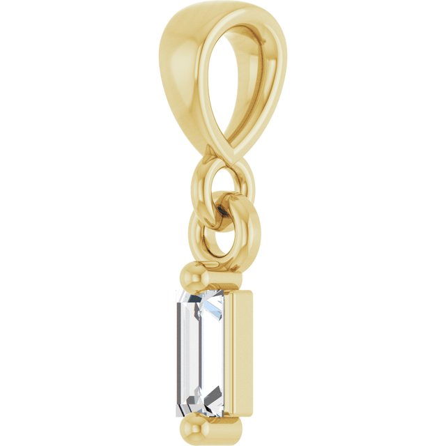 14K Yellow .06 CTW Natural Diamond Solitaire Pendant