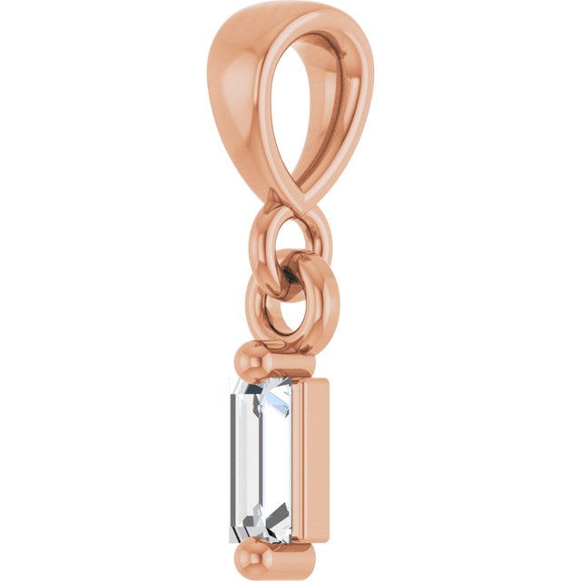 14K Rose .06 CTW Natural Diamond Solitaire Pendant