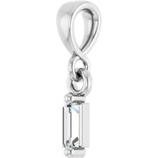 14K White .06 CTW Natural Diamond Solitaire Pendant