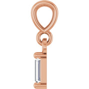 14K Rose .06 CTW Natural Diamond Solitaire Pendant